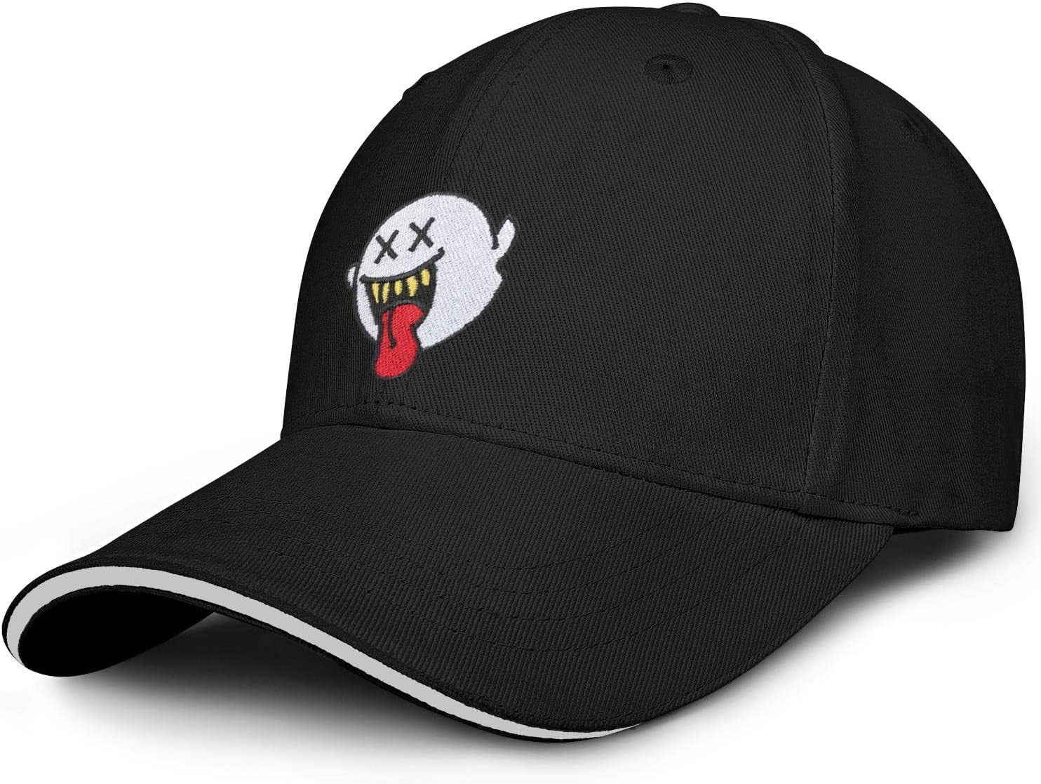 Halloween Ghost Hat Funny Boo Hats for Men Women Baseball Cap Cute Embroidered Trucker Hats