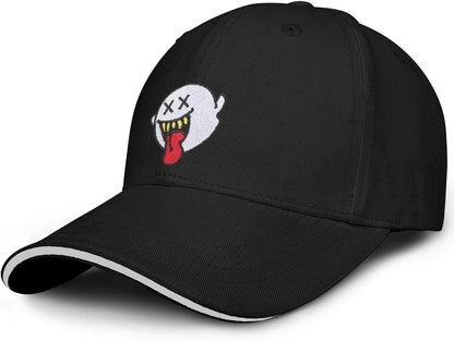 Halloween Ghost Hat Funny Boo Hats for Men Women Baseball Cap Cute Embroidered Trucker Hats