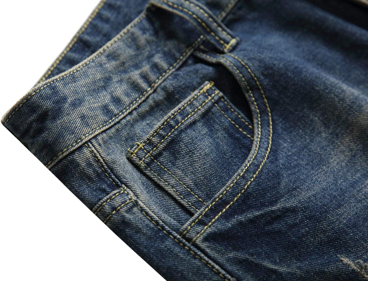 Men'S Casual Ripped Jeans Shorts Stretchy Side Color Ribbon Denim Shorts Striped