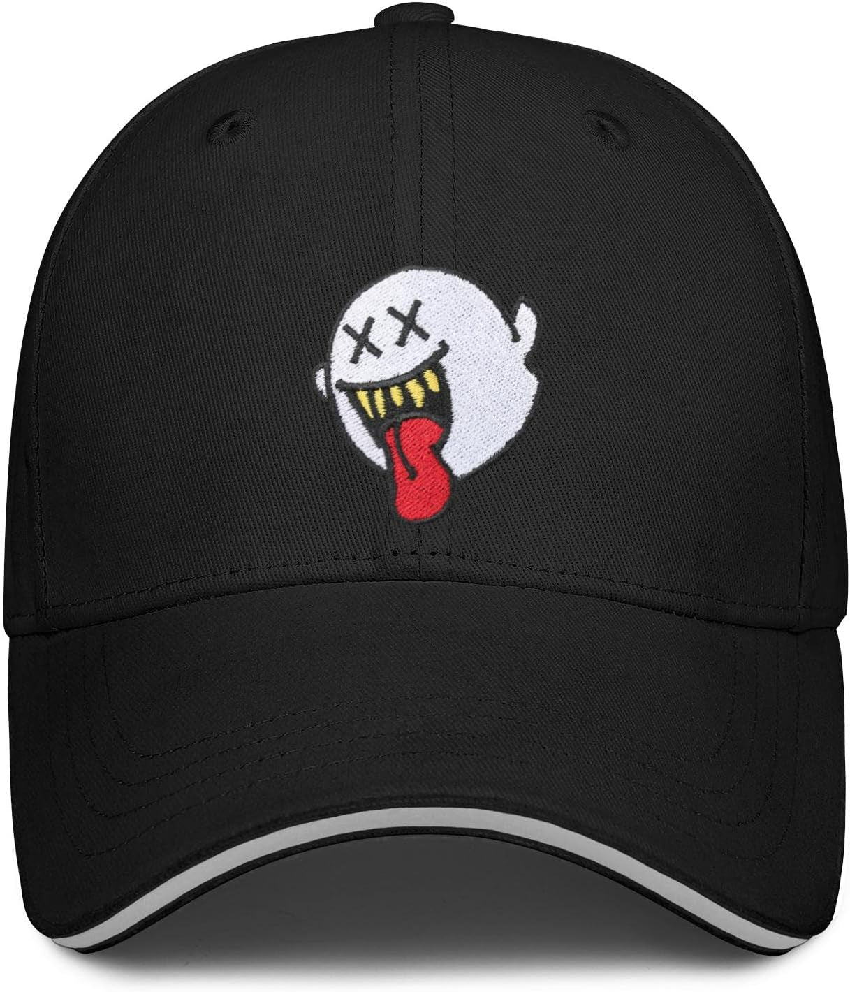 Halloween Ghost Hat Funny Boo Hats for Men Women Baseball Cap Cute Embroidered Trucker Hats